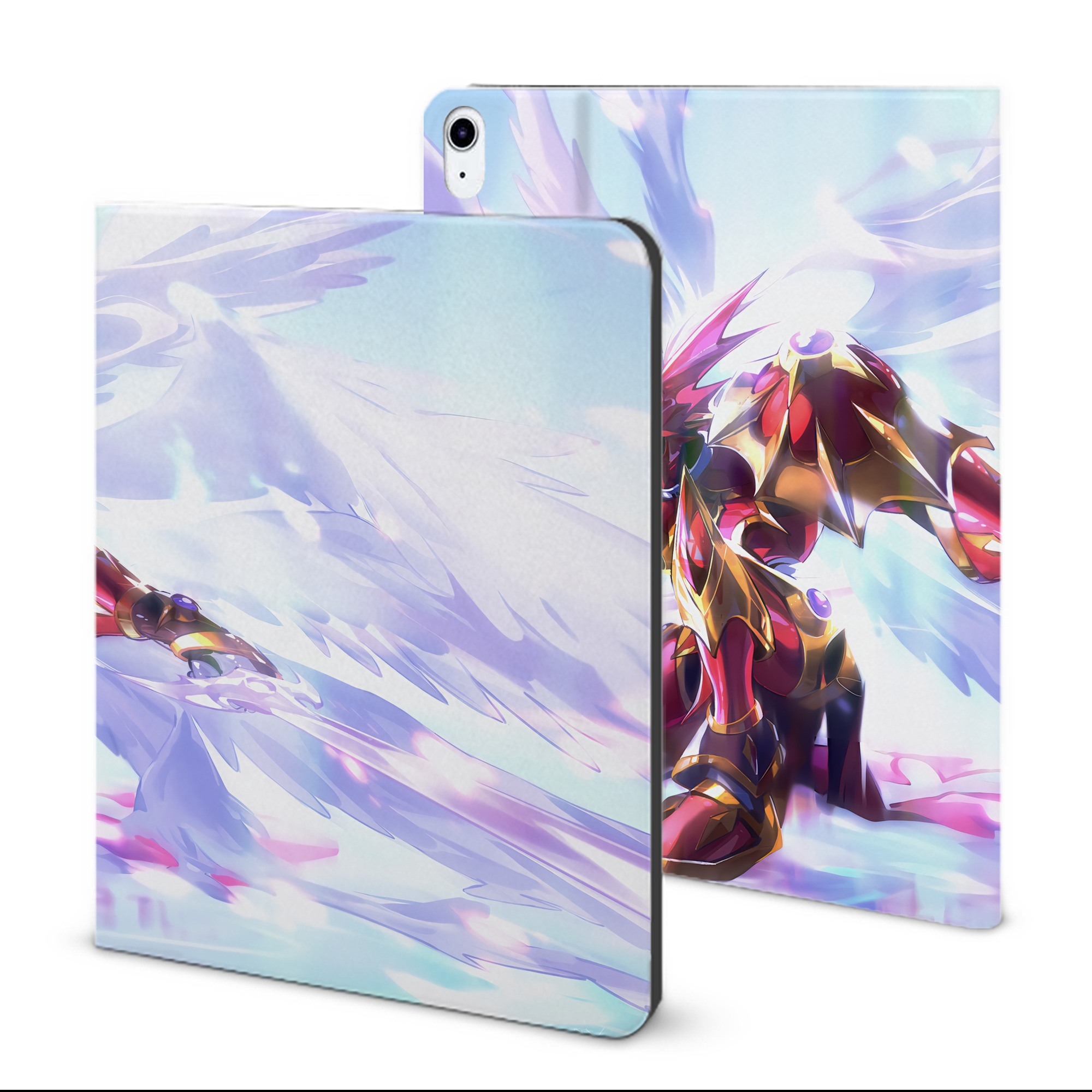 （画像用） Digimon デジタルモンスター/デジモン IPad ケース ブック型 PUレザー TPU 耐衝撃 軽量 薄型 ペン収納なし 全面保護 IPad 各モデル対応